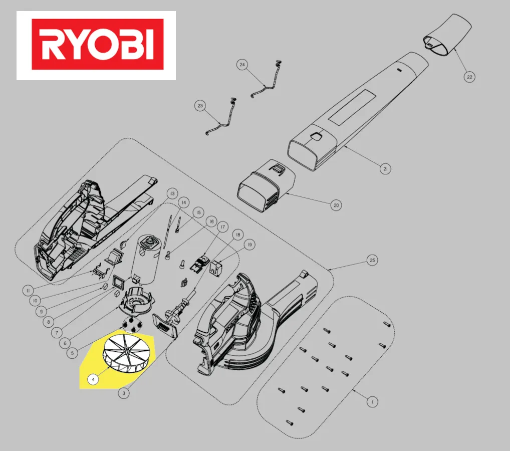 turbine souffleur RYOBI réf. 5131036983